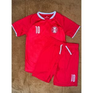 H&M Boys Canada Soccer Jersey & Shorts Set Size 8/10 – Red Team Outfit #10